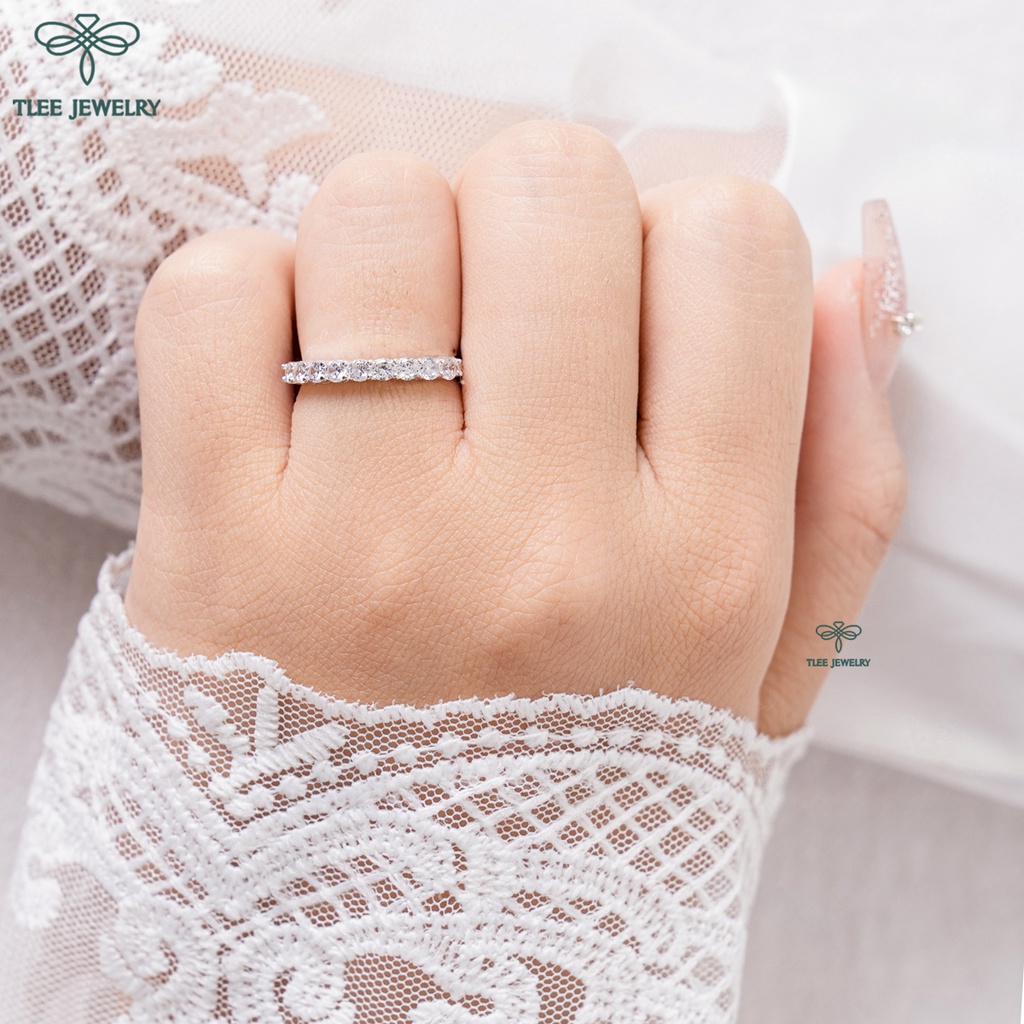 Nhẫn bạc nữ TLEE đính đá một hàng cao cấp TleeJewelry A0225