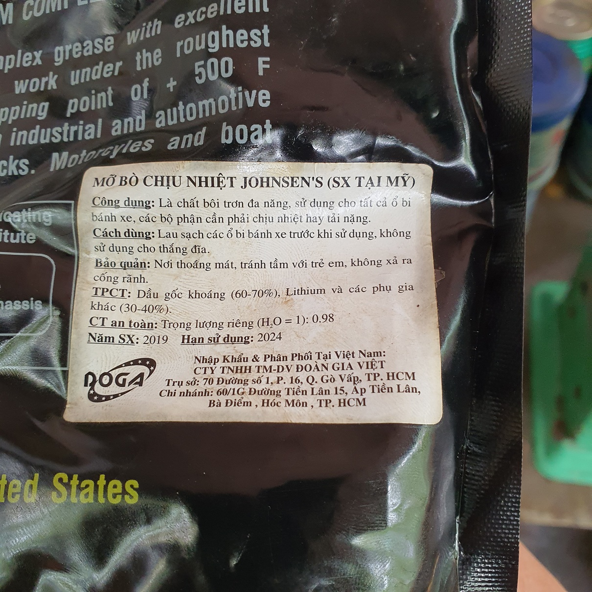 1kg Mỡ bò cao cấp Johnsen’s hàng nhập USA