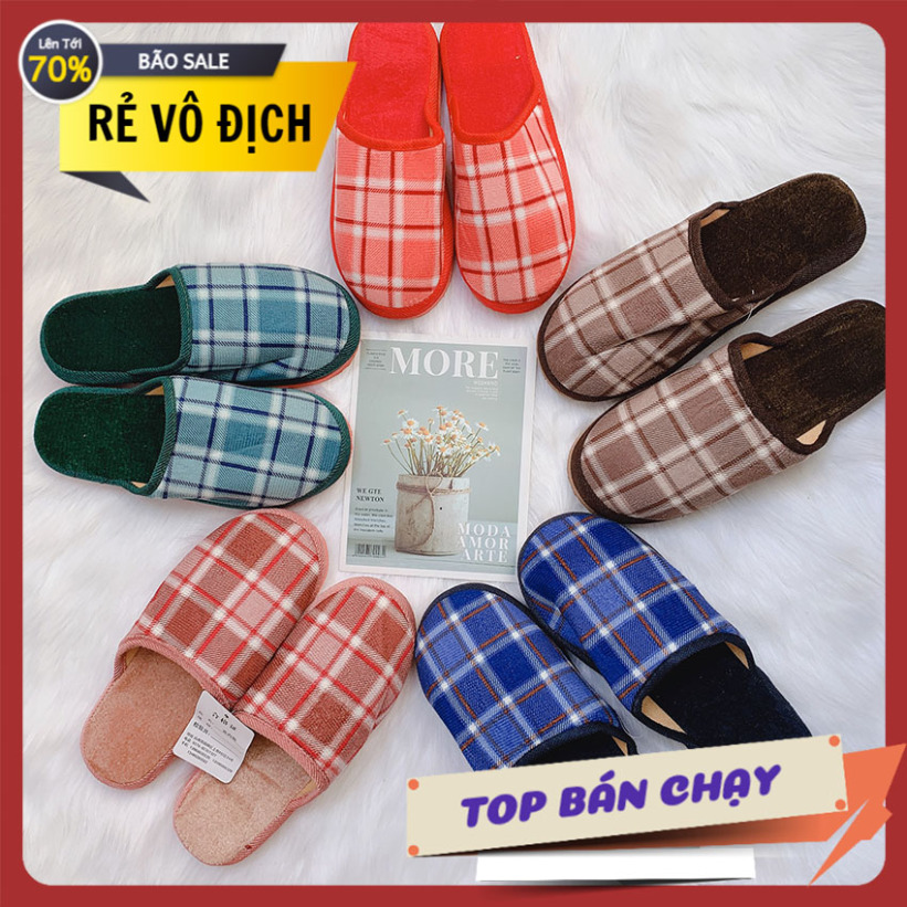 Dép bông đi trong nhà thu đông ấm chân - D273 giá rẻ
