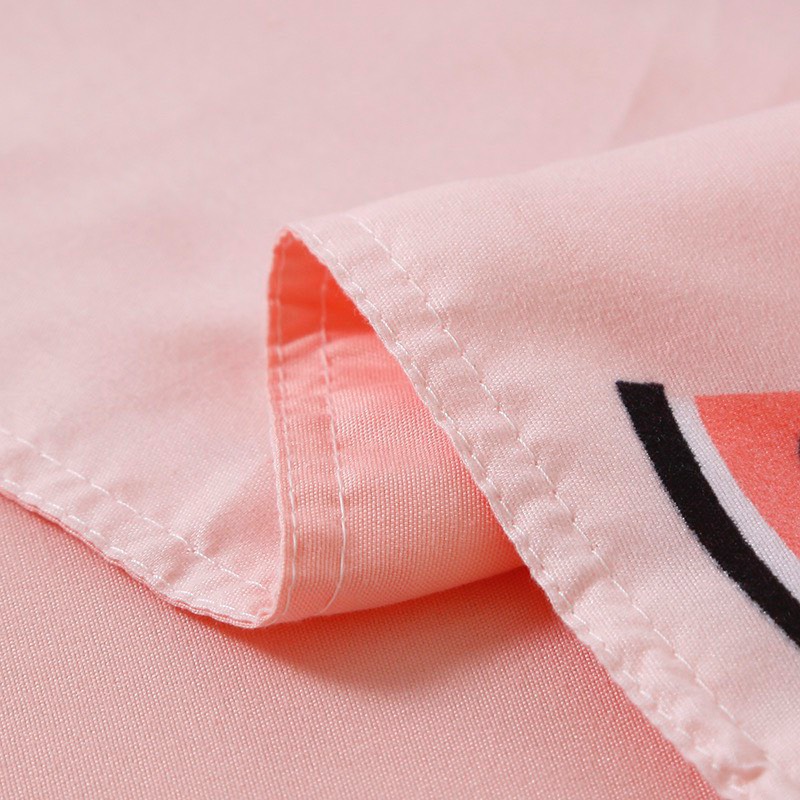 Trọn Bộ 4 Món Cotton Poly Nhập Mẫu DƯA HẤU HỒNG