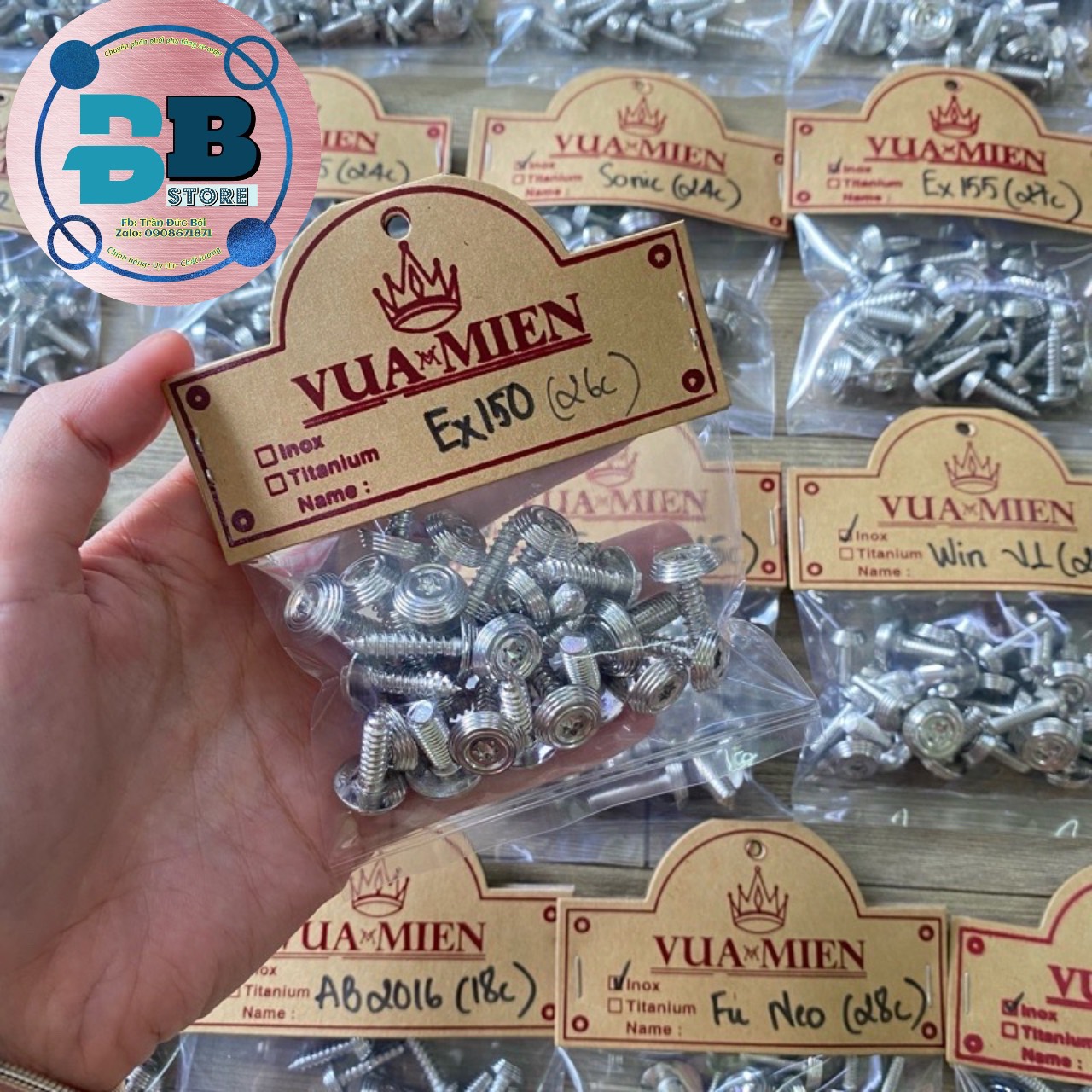 Full set screws seamless exciter 150 26C pattern Crown Salaya stainless steel 304