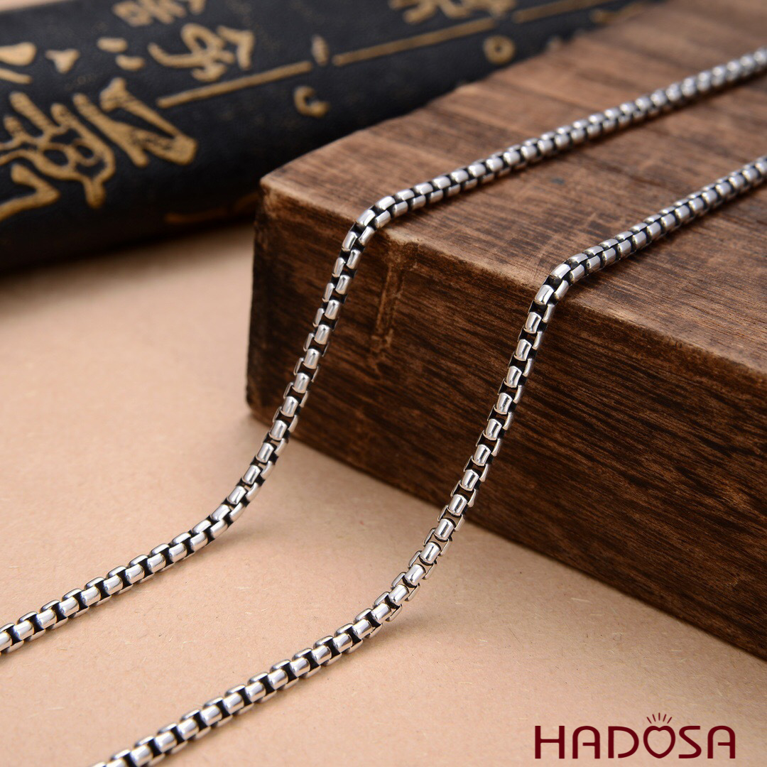 [Ready stock] [warranty] [true photo] [original] Thai nam round silver chain