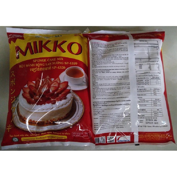 Bột bánh Bông lan nướng SP4320 Mikko hương xưa 1kg