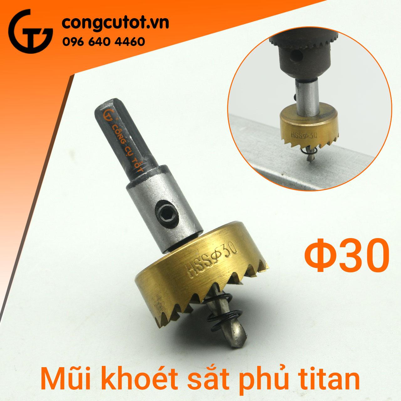 Mũi khoan khoét lỗ sắt các cỡ 16-30mm