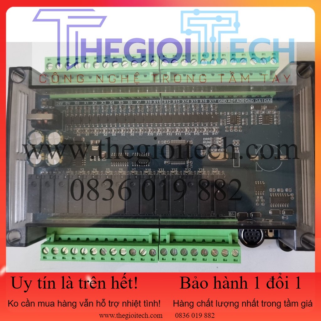 Board plc mitsubishi fx2n 14mr 24mr 30mr 14mt 24mt 30mt 2adc 2dac rs485 lập trình gx works2