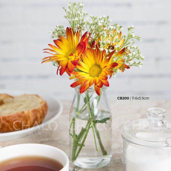 Chai nắp thiếc 200ml thủy tinh đẹp