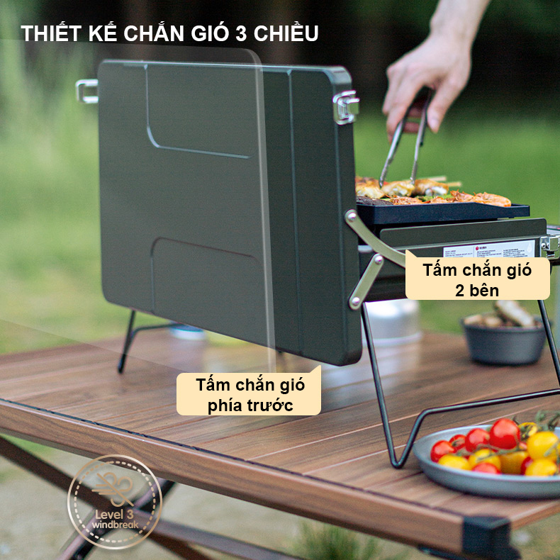 [Xiaomi Redfox] Bếp ga đôi mini gấp gọn du lịch cắm trại camping