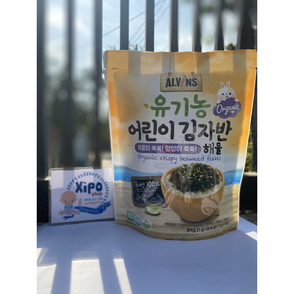 Rong biển rắc cơm hữu cơ Alvins Hàn Quốc