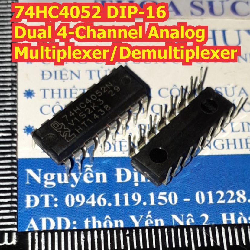 5 con 74hc4052 74hc4052n 74hc4052ap 4052 dip-16 dual 4-channel analog multiplexer/demultiplexer kde3030
