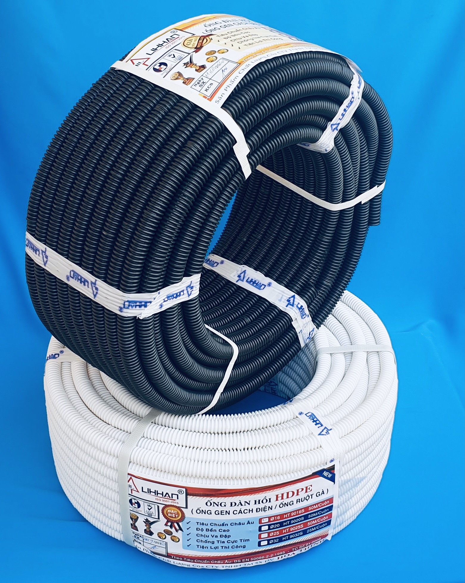 Ống Gen / Ruột Gà phi 32 màu đen - 1 cuộn dài 25 mét