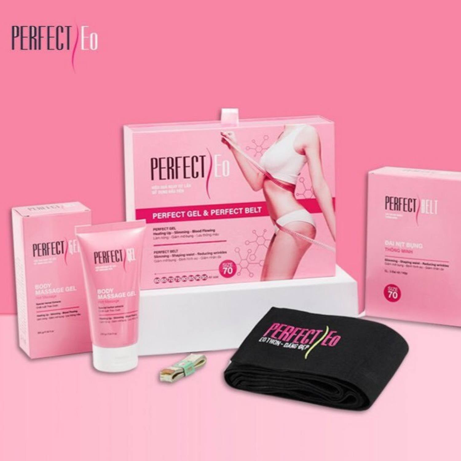 Combo đai nịt bụng kèm ɡel bôi giảm mỡ bụng perfect eo