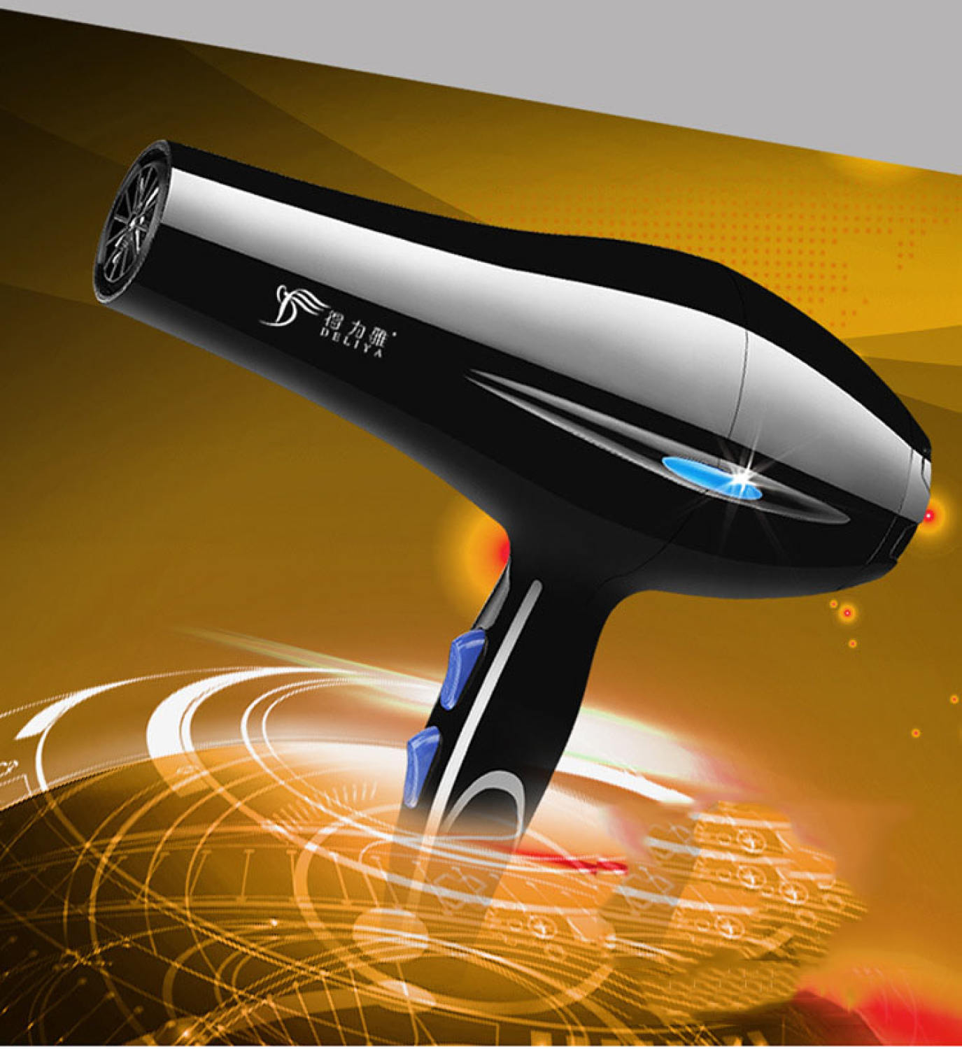 Máy sấy tóc Deliya công suất 2200W 3 chiều nóng, vừa, mát với 2 mức nhiệt độ - Bảo hành giá rẻ