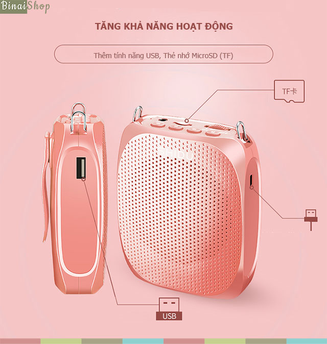 Máy trợ giảng không dây SHIDU SD-S615 (UHF) màu đen