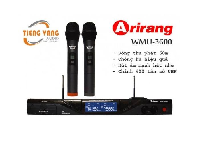 [HCM][Trả góp 0%]Micro không dây Arirang WMU-3600 (Đen)