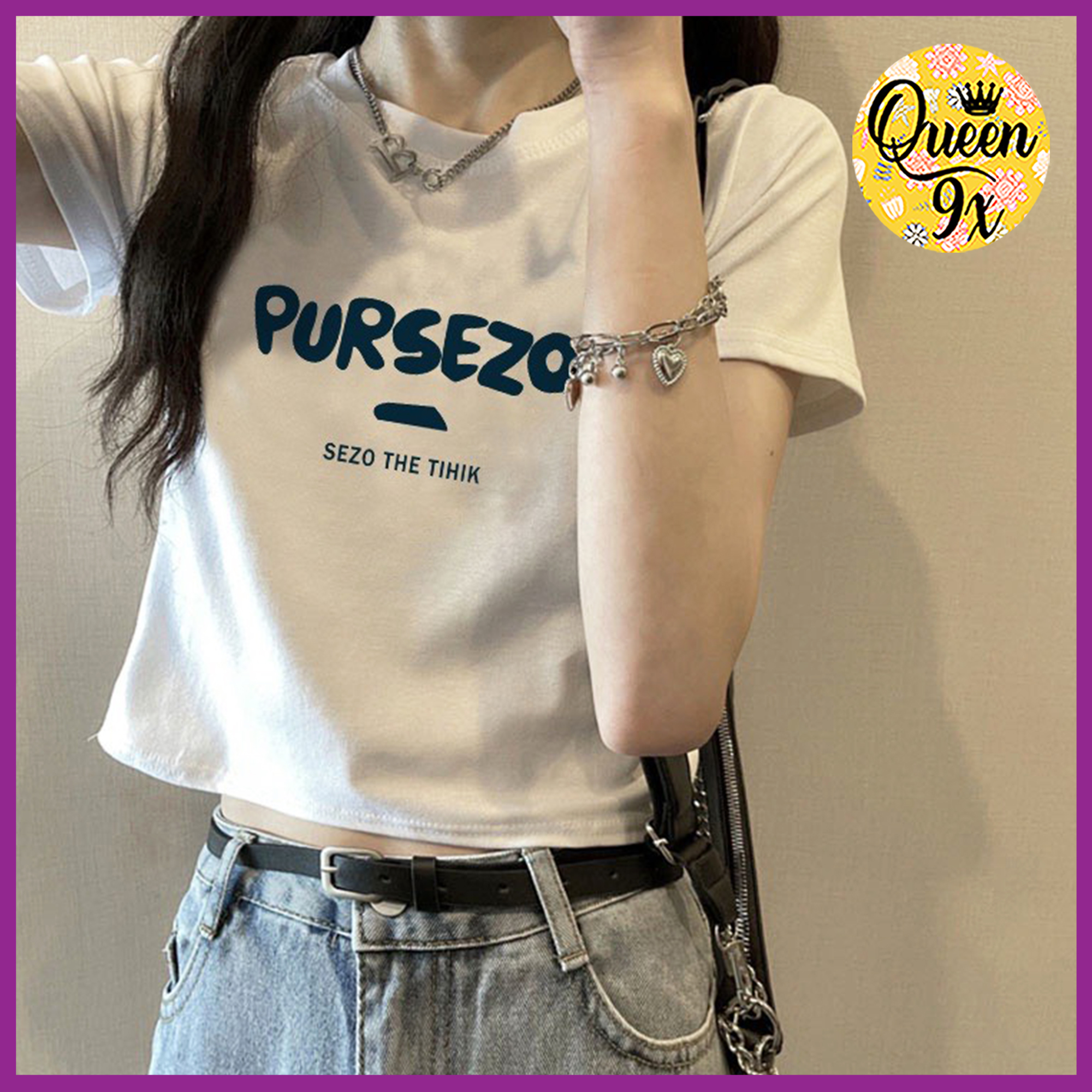 Áo Thun Croptop PURSEZO phong cách hàn quốc