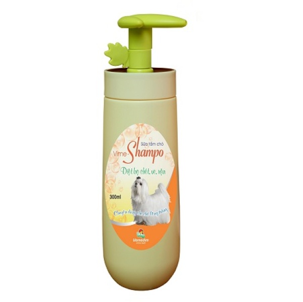 Sữa tắm trị ve, bọ chét cho chó lông trắng Vime Shampoo 300 ml
