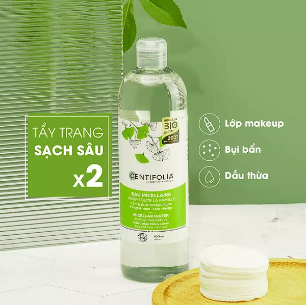 Nước tẩy trang rau má Centifolia 500 ml