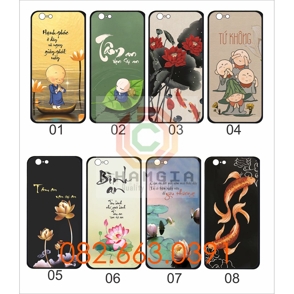 Ốp lưng ép kính Iphone 5/5s/6/6s/6plus/6s plus/7/8/7plus/8plus in hình thư pháp