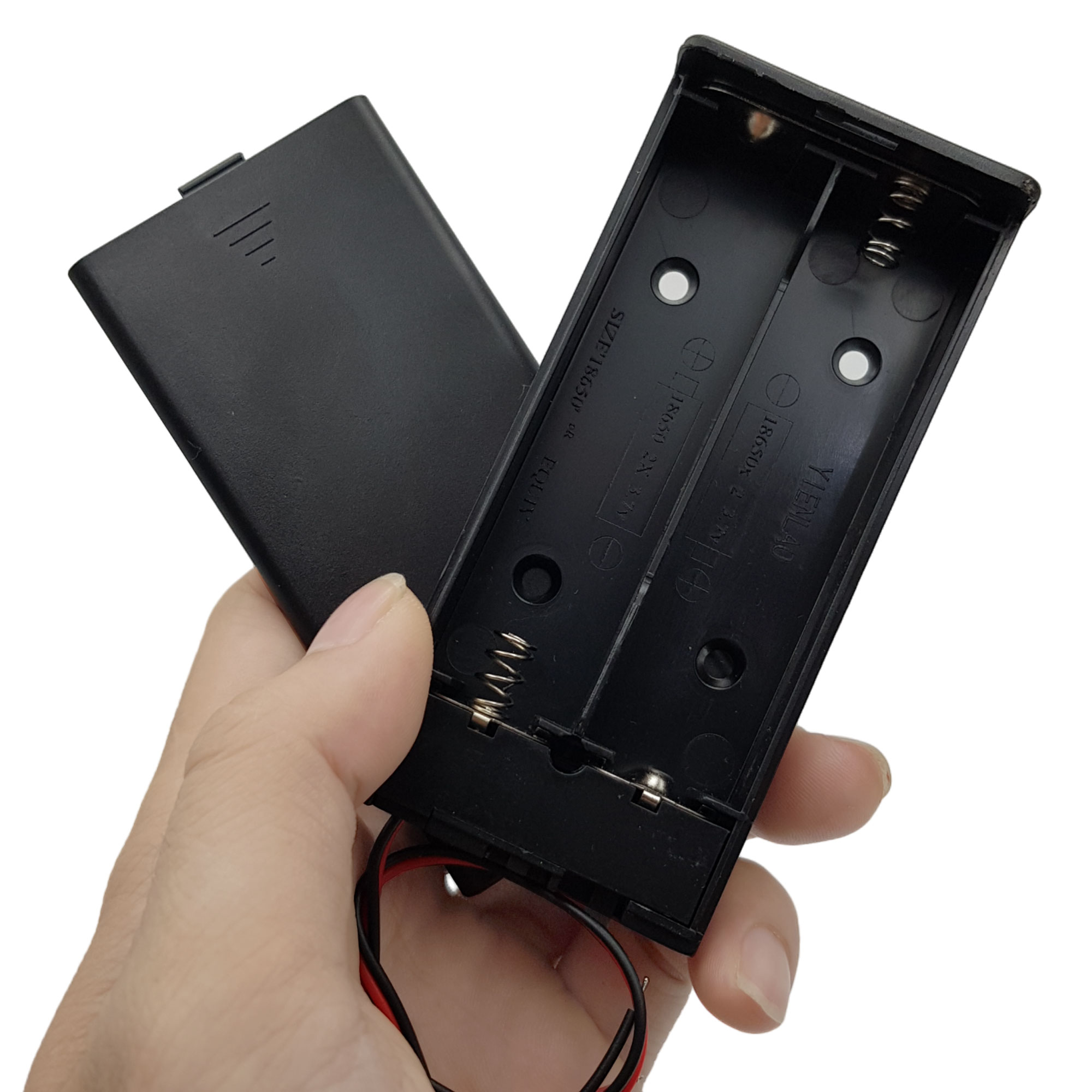 Hộp Pin 18650 2 cell có nắp và công tắc