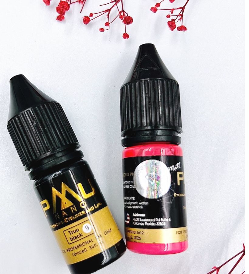[CHÍNH HÃNG] Mực phun xăm PMU , Size mini 3,3ml , Fullsize 10ml