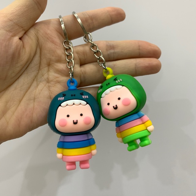 Móc khóa búp bê khủng long treo cặp sách, móc khóa kute