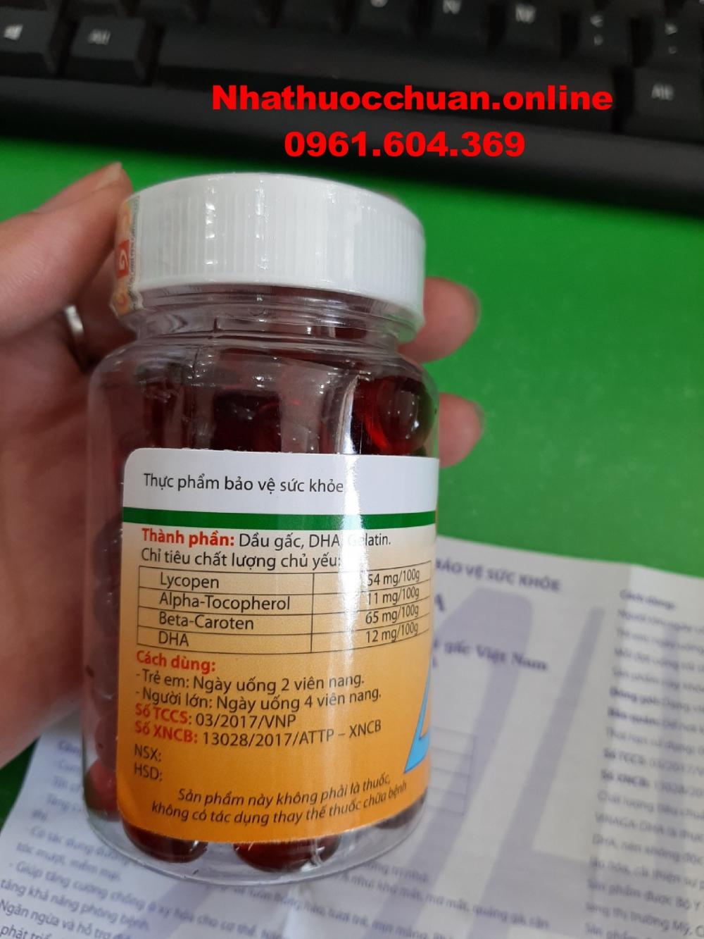Dầu Gấc Vinaga DHA