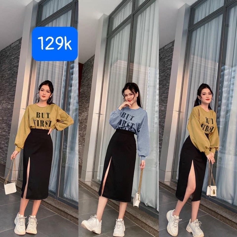 [ SIZE LỚN BIGSIZE 55Kg-100Kg ] CHÂN VÁY THUN CHỮ A XẺ ĐÙI