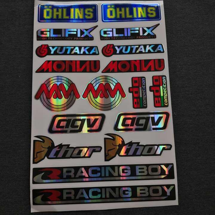 Bộ tem crom nhiều logo trang trí xe máy (K6)