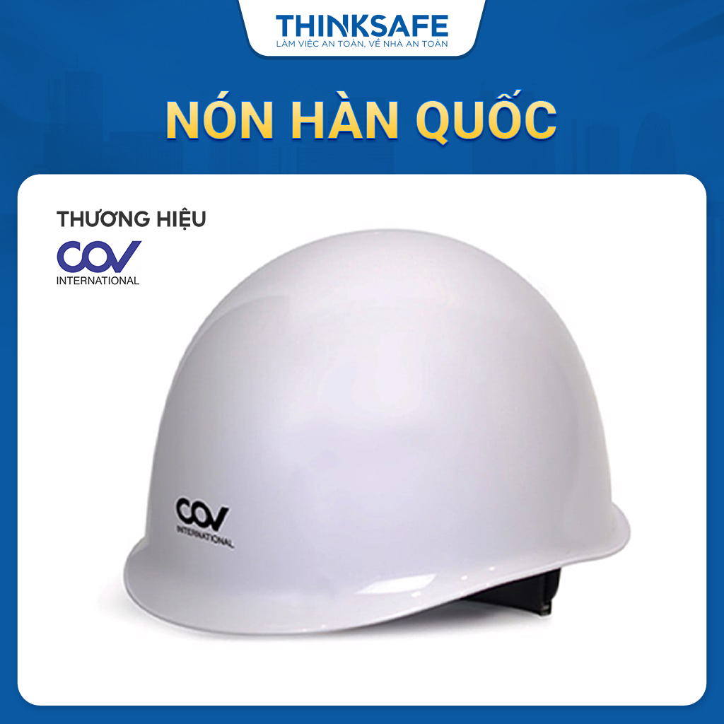 Nón bảo hộ Thinksafe cao cấp COV Hàn Quốc, nón công trình bảo hộ nhựu ABS bảo vệ đầu, chống va đập đâm xuyên COV-HF-007