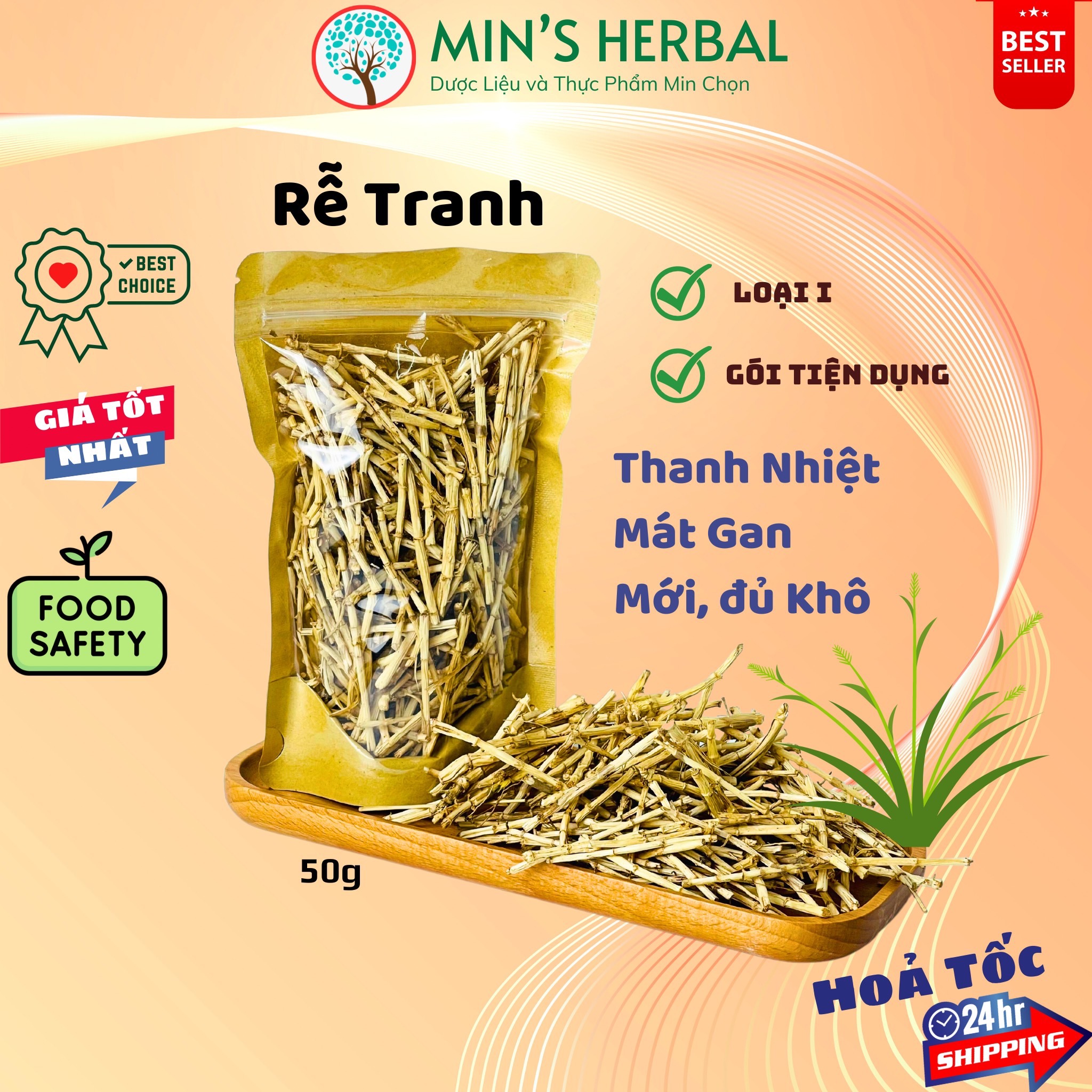Rễ tranh - Rễ cỏ tranh khô thanh nhiệt túi 50g