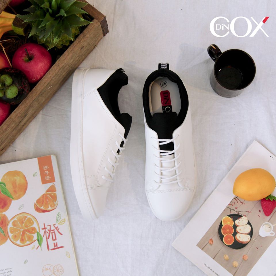 [HCM]Giày sneaker couple nam nữ DinCox 43 white/black