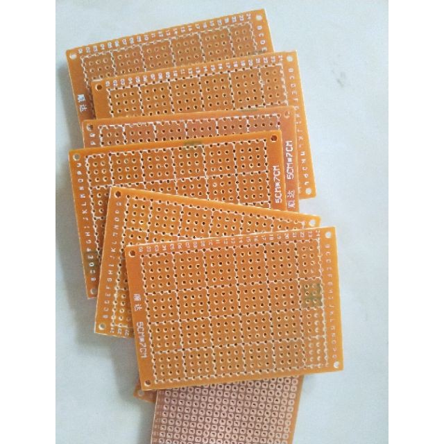 phíp đồng đục lỗ hàn linh kiện điện tử5x7cm