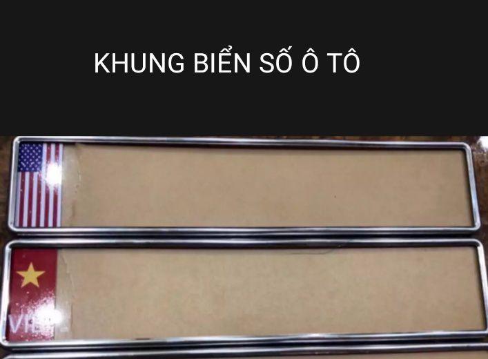 [HCM]Khung biển số xe hơi kiểu lá cờ Việt Nam - Mỹ