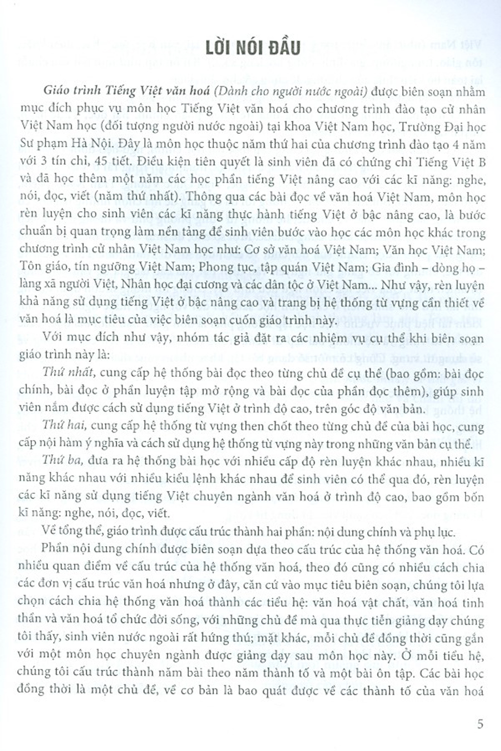 Giáo Trình Tiếng Việt Văn Hóa (Dành Cho Người Nước Ngoài)