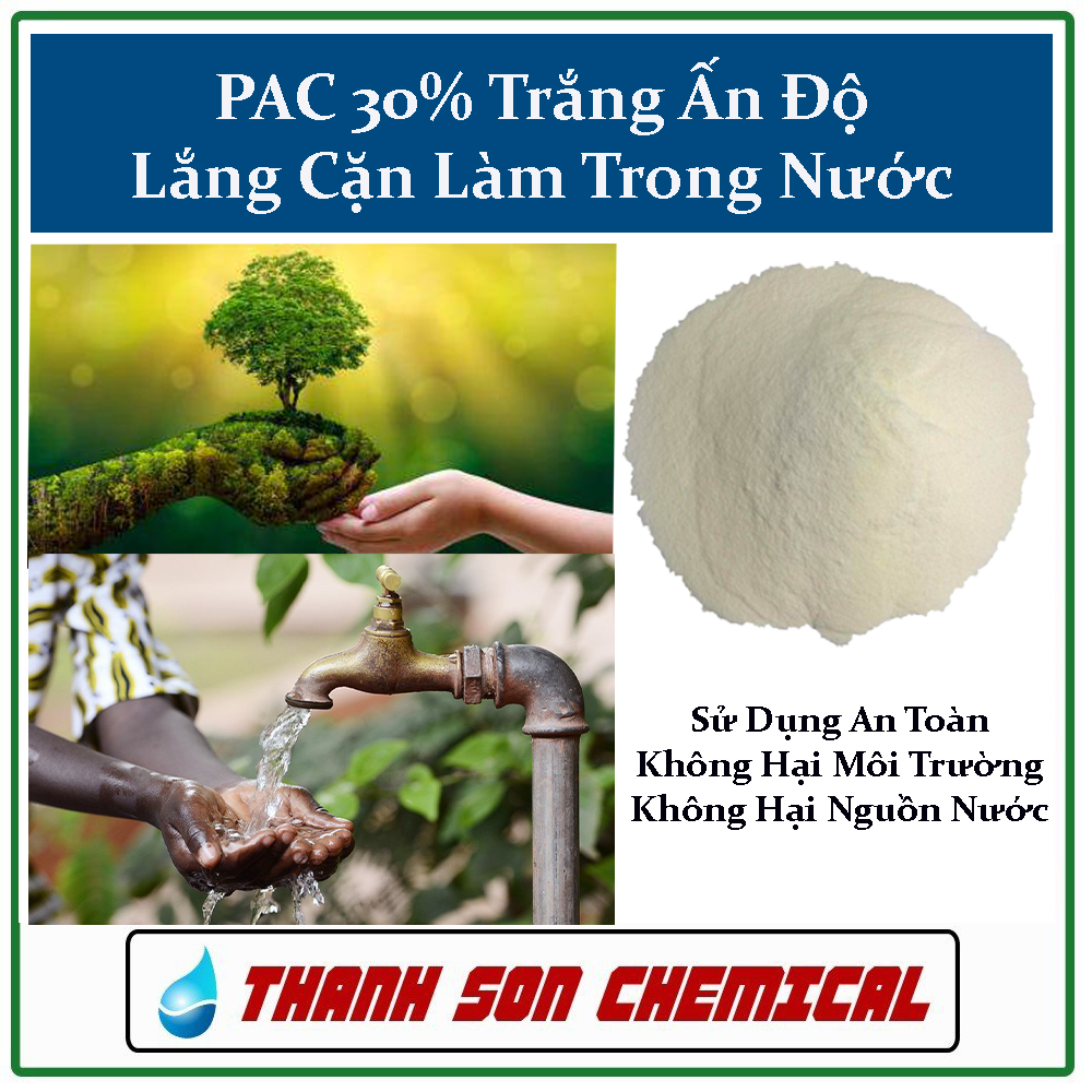 1 Kg PAC 30% Trắng Ấn Độ lắng cặn làm trong nước