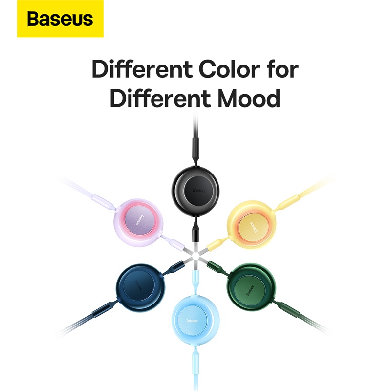 Baseus 3-in-1 Type C USB Cable Retractable Fast Charging Data Cable USB to M+L+C 3.5A 1.1m for iPhone  14 13 12 Pro Huawei Xiaomi Samsung Micro USB C Cord