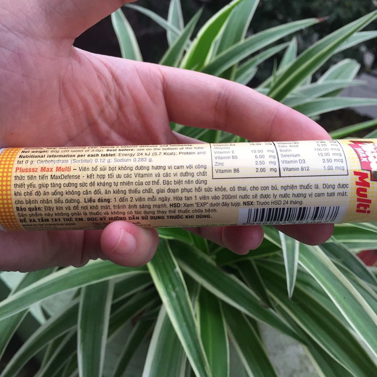 Vitamin C Sủi PLUSSSZ MAX GOLD - Cam (1 tuýp 20 Viên)