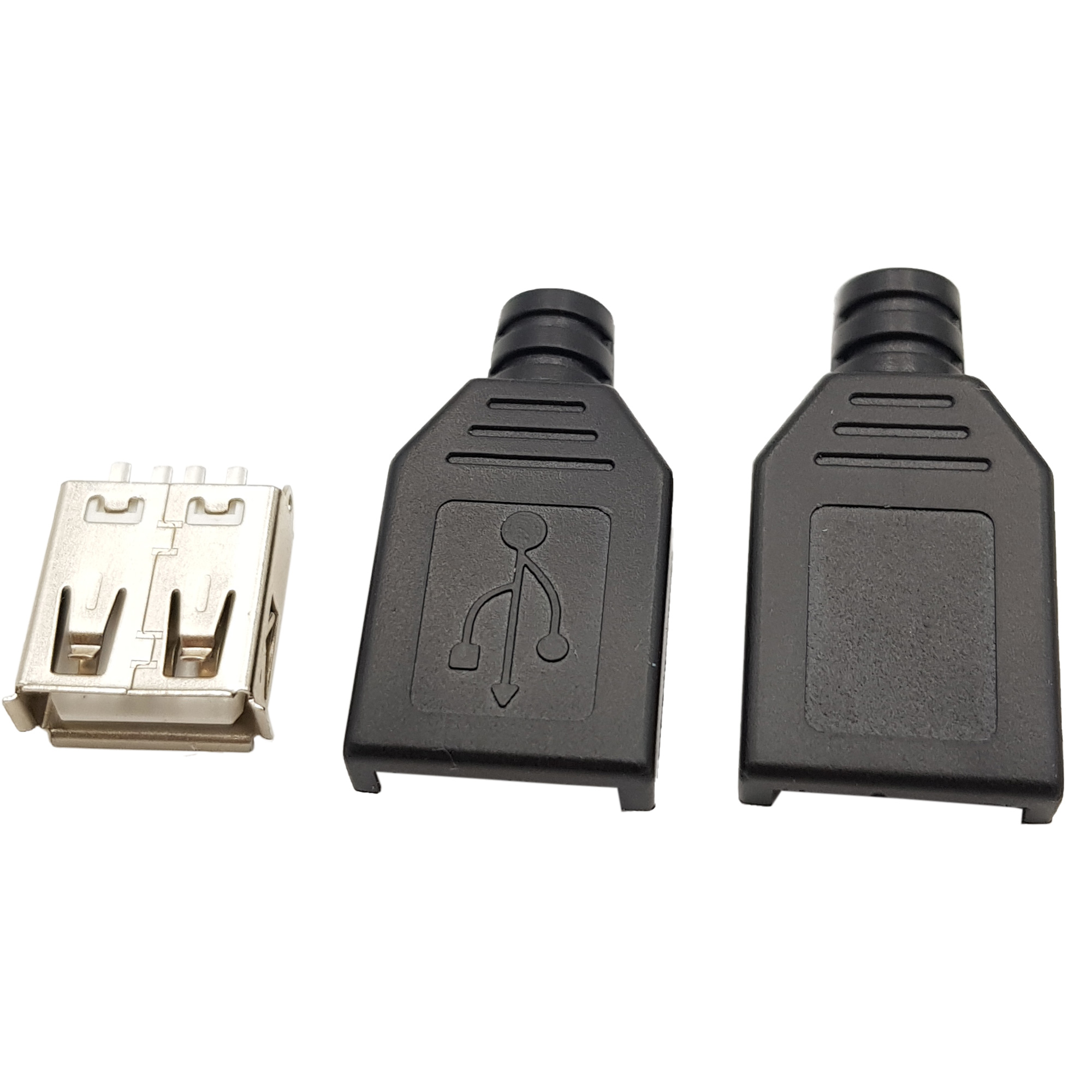 Đầu USB A Cái 4P kèm vỏ [COMBO 3 CÁI]