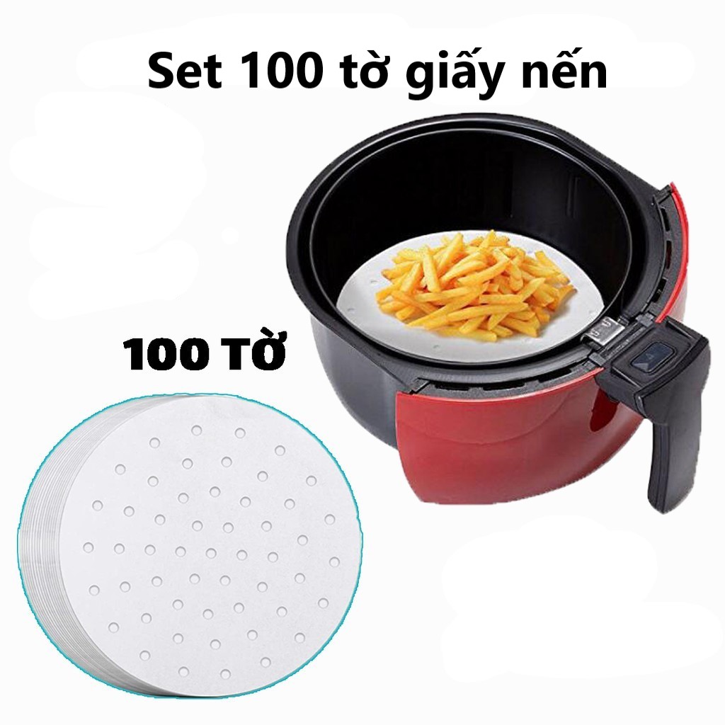Set 100 tờ giấy nến tròn thấm dầu...