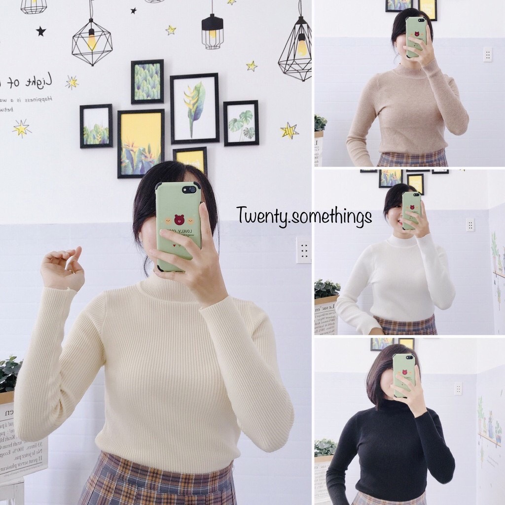[HCM]ÁO LEN TĂM CỔ 3 PHÂN (ảnh thật/video/sẵn)