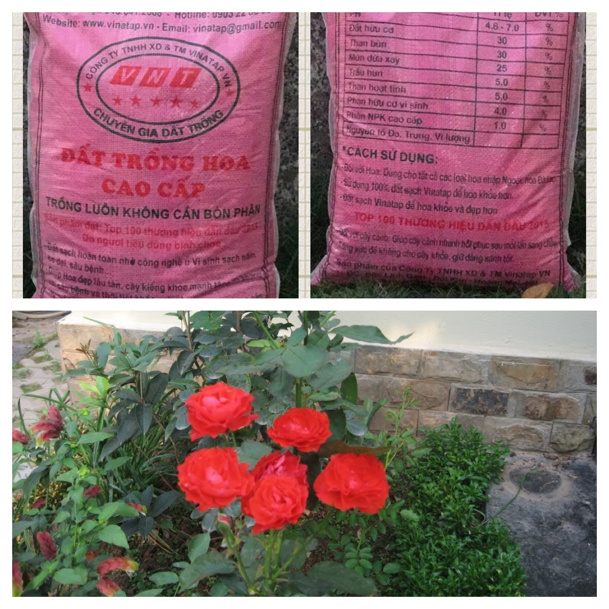 Đất trồng hoa Vinatap- bao 10 kg