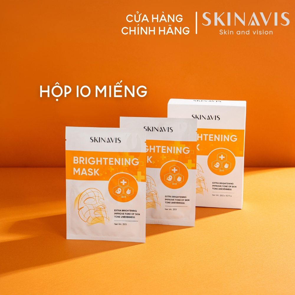 Mặt nạ trắng da mờ nám SKINAVIS Brightening Mask