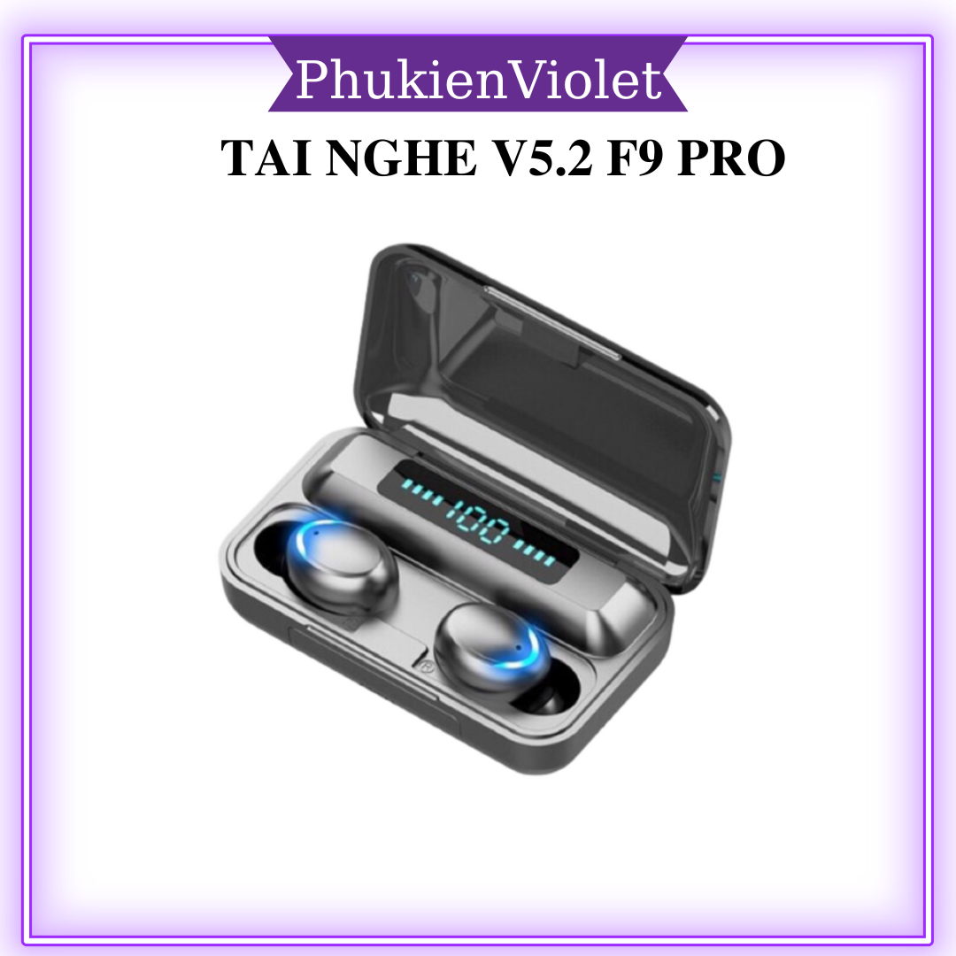 Tai nghe Bluetooth F9 Pro TWS bản quốc tế nâng cấp kén sạc 3500 mAh - có mic đàm thoại