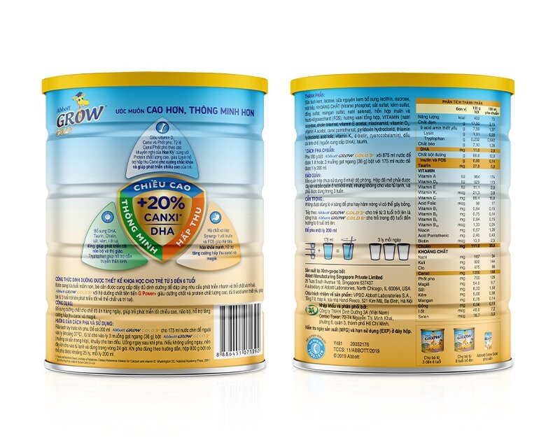 Sữa bột Abbott Grow Gold 3+ 1.6Kg