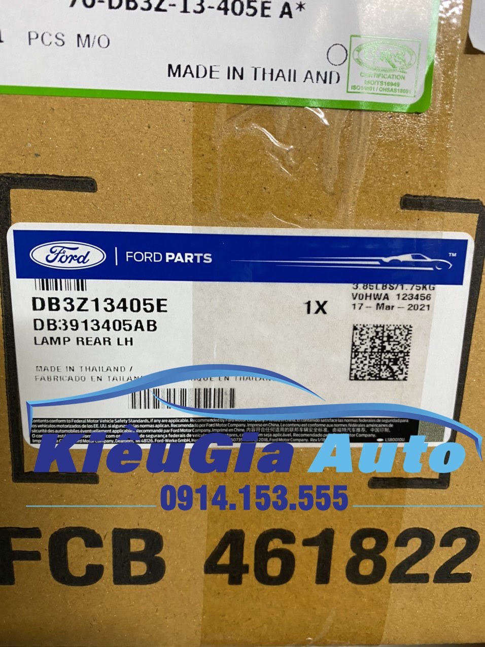 ĐÈN HẬU (LÁI SAU) FORD RANGER 2012-2021
