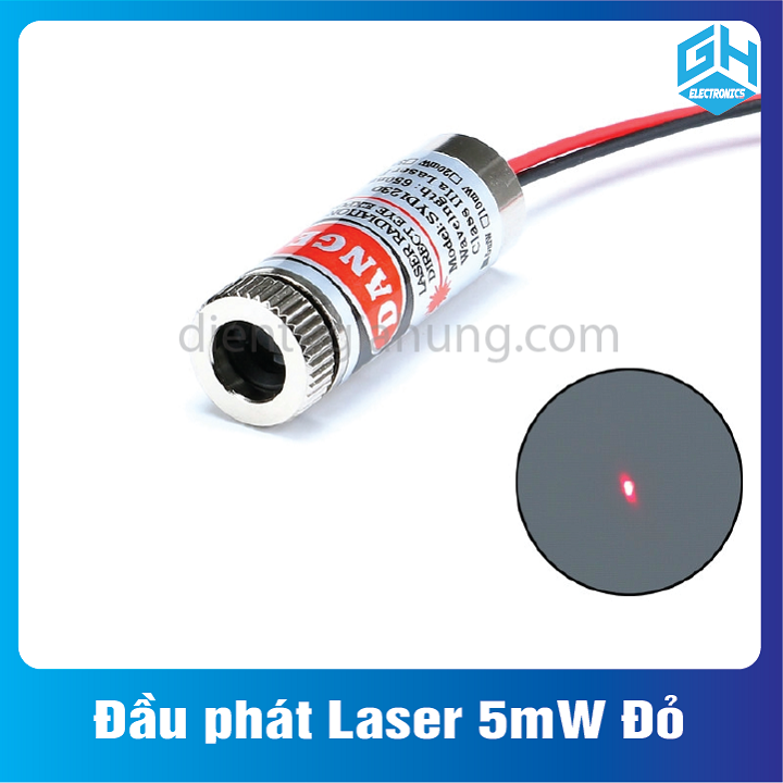 Đầu phát Laser 5mW Đỏ nhiều loại