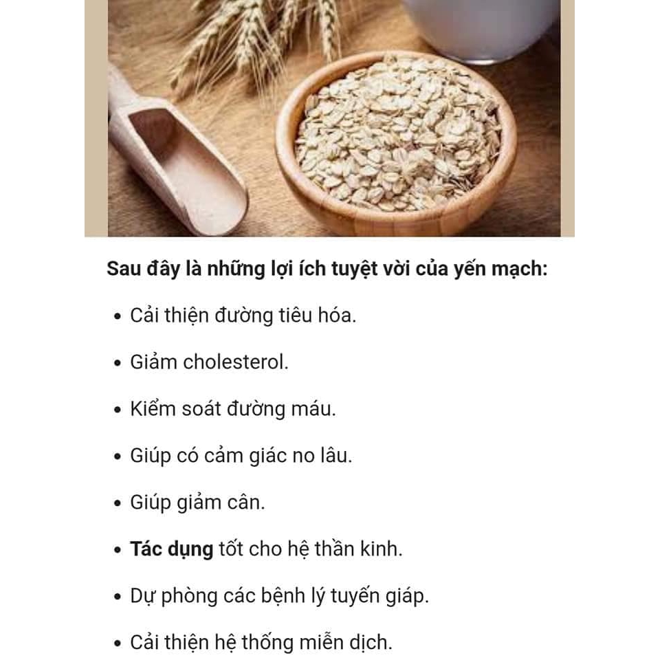 Combo 5Kg Yến Mạch Mỹ Nguyên Cám.
