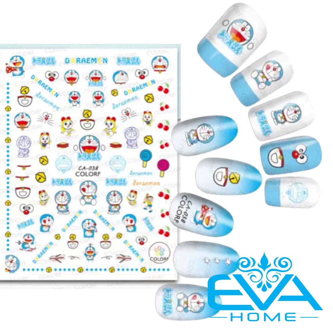 Miếng Dán Móng Tay 3D Nail Sticker Hoạt Hình F073