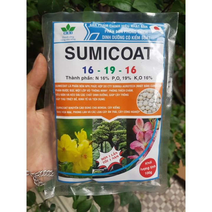 SUMICOAT 16-19-16 gói 100g - Phân tan chậm Nhật Bản
