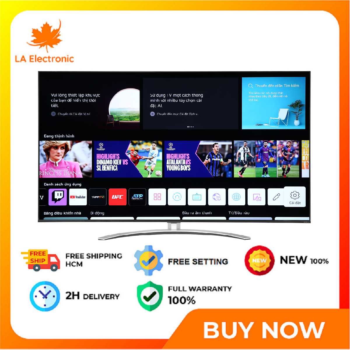 BÁO GIÁ Màn Hình Lg Tivi | Shopee Lazada Sendo Tiki mới nhất 4 Smart Tivi QNED LG 8K 75 inch 75QNED99TPB - Miễn phí vận chuyển HCM - Màn hình hiển thị Real 8K Quantum Dot NanoCell sắc nét, màu sắc tuyệt đẹp, Remote thông minh, Ứng dụng LG TV Plus